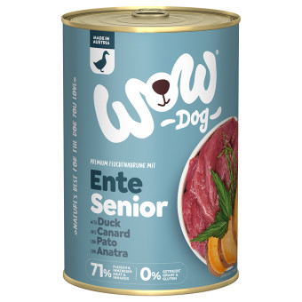 12x400g WOW Senior kacsa nedves kutyatáp - Kisállat kiegészítők webáruház - állateledelek