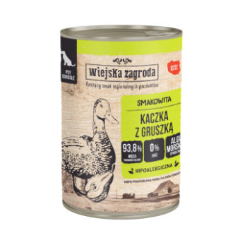 12x400g Wiejska Zagroda Dog kacsa & körte nedves kutyatáp - Kisállat kiegészítők webáruház - állateledelek