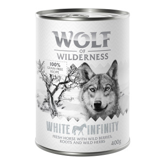 24x400g Wolf of Wilderness nedves kutyatáp-White Infinity ló - Kisállat kiegészítők webáruház - állateledelek