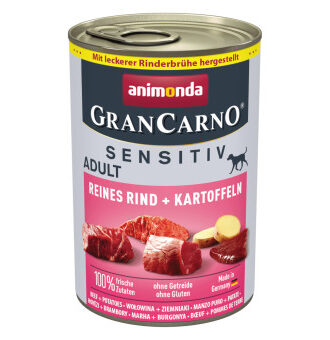24x400g animonda GranCarno Adult Sensitive Marha & burgonya nedves kutyatáp - Kisállat kiegészítők webáruház - állateledelek
