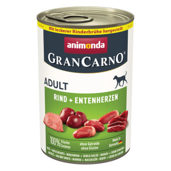 24x400g animonda GranCarno Original Adult Marha & kacsaszív nedves kutyatáp - Kisállat kiegészítők webáruház - állateledelek