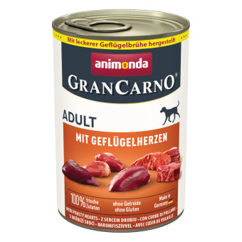 24x400g animonda GranCarno Original Adult Szárnyasszív nedves kutyatáp - Kisállat kiegészítők webáruház - állateledelek