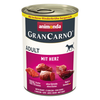 24x400g animonda GranCarno Original Adult Szív nedves kutyatáp - Kisállat kiegészítők webáruház - állateledelek