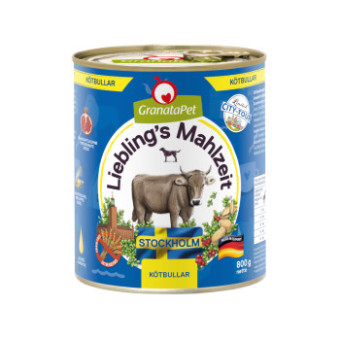 24x800g Granatapet Liebling's Mahlzeit City Tour Stockholm (Kötbullar) nedves kutyatáp - Kisállat kiegészítők webáruház - állateledelek