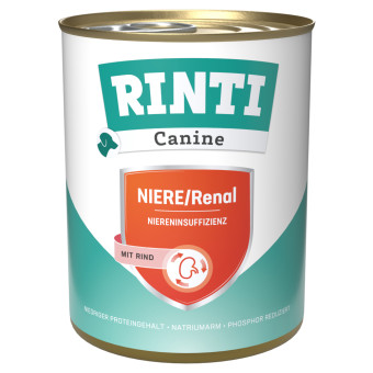 24x800g RINTI Canine Niere/Renal marha nedves kutyatáp - Kisállat kiegészítők webáruház - állateledelek