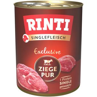 24x800g RINTI Singlefleisch Exclusive kecske pur nedves kutyatáp - Kisállat kiegészítők webáruház - állateledelek