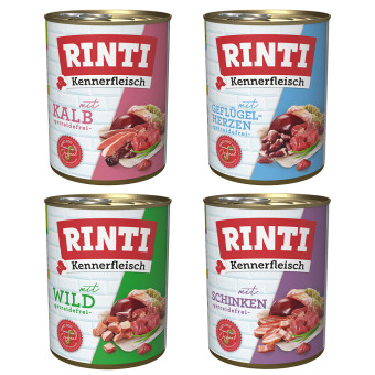 RINTI ínyenceknek vegyes csomag 12 x 800 g - Mix 1 - Kisállat kiegészítők webáruház - állateledelek