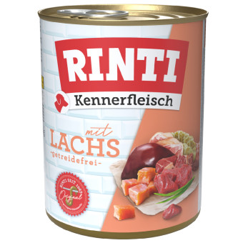 24x800g RINTI ínyenceknek nedves kutyatáp - Lazac - Kisállat kiegészítők webáruház - állateledelek