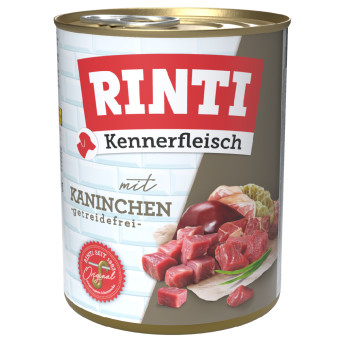 24x800g RINTI ínyenceknek nedves kutyatáp - Nyúl - Kisállat kiegészítők webáruház - állateledelek