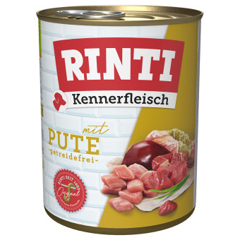 24x800g RINTI ínyenceknek nedves kutyatáp- Pulyka - Kisállat kiegészítők webáruház - állateledelek