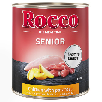 24x800g Rocco Senior Csirke & burgonya nedves kutyatáp - Kisállat kiegészítők webáruház - állateledelek