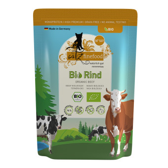 24x85g catz finefood bio No.507 bio marha nedves macskaeledel - Kisállat kiegészítők webáruház - állateledelek