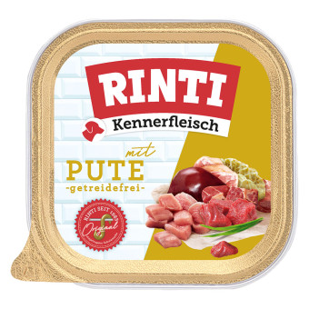 27x300g RINTI ínyenceknek pulyka tálcás nedves kutyatáp - Kisállat kiegészítők webáruház - állateledelek