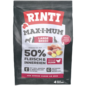 2x 4kg RINTI Max-I-Mum Large Breed Chicken száraz kutyaeledel