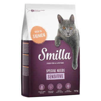 2x10kg Smilla Adult Sensitive lazac gabonamentes száraz macskatáp - Kisállat kiegészítők webáruház - állateledelek