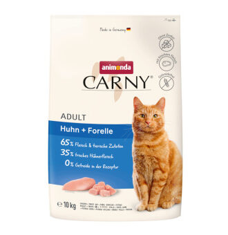 10kg animonda Carny Adult csirke & pisztráng száraz macskatáp - Kisállat kiegészítők webáruház - állateledelek