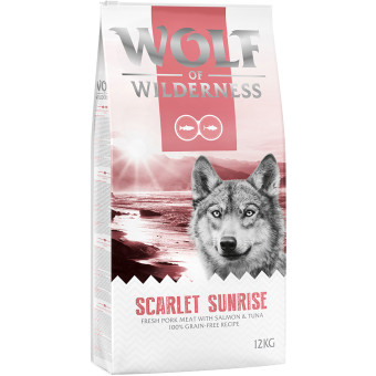 2x12kg Wolf of Wilderness "Scarlet Sunrise" lazac & tonhal - gabonamentes száraz kutyatáp - Kisállat kiegészítők webáruház - állateledelek