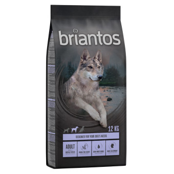 2x12kg Briantos gabonamentes száraz kutyatáp- Adult Kacsa & burgonya - Kisállat kiegészítők webáruház - állateledelek