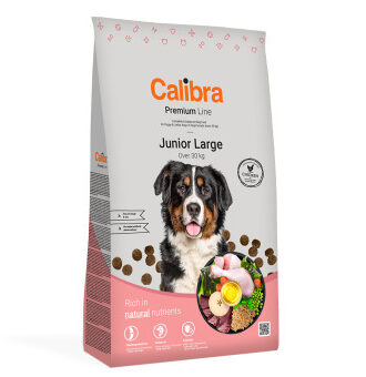 2x12kg Calibra Dog Premium Line Junior Large Breed csirke száraz kutyatáp - Kisállat kiegészítők webáruház - állateledelek