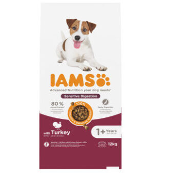 2x12kg IAMS Advanced Nutrition Sensitive Digestion pulyka száraz kutyatáp - Kisállat kiegészítők webáruház - állateledelek
