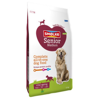 2x12kg Smølke Senior Medium Vital Ageing száraz kutyatáp - Kisállat kiegészítők webáruház - állateledelek