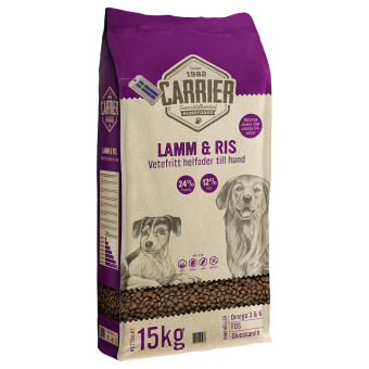 15kg Carrier bárány & rizs száraz kutyatáp - Kisállat kiegészítők webáruház - állateledelek