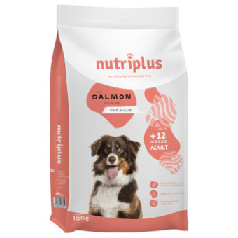 15kg Nutriplus Dog Adult lazac száraz kutyatáp 2x zooPont - Kisállat kiegészítők webáruház - állateledelek