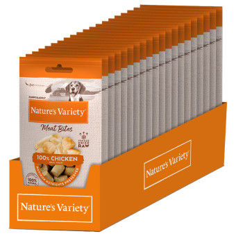2x20x20g Nature's Variety Fagyasztva szárított húsfalatok csirke kutyasnack 10% kedvezménnyel - Kisállat kiegészítők webáruház - állateledelek