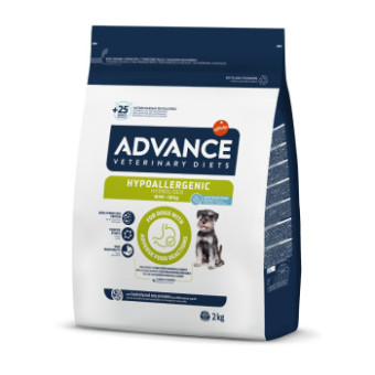 2x2kg Advance Veterinary Diets Dog Mini Hypoallergenic száraz kutyatáp - Kisállat kiegészítők webáruház - állateledelek