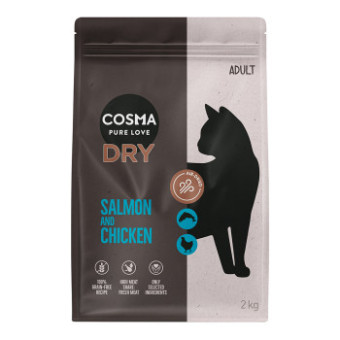 2x2kg Cosma Air-Dried lazac & csirke száraz macskatáp - Kisállat kiegészítők webáruház - állateledelek