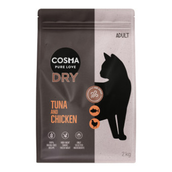 2x2kg Cosma Air-Dried tonhal & csirke száraz macskatáp - Kisállat kiegészítők webáruház - állateledelek