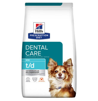 Hill's Prescription Diet t/d Mini Dental Care csirke kutyatáp - 2 x 3 kg - Kisállat kiegészítők webáruház - állateledelek