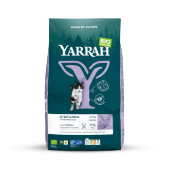 2x2kg Yarrah Bio Sterilised búzamentes bio csirke száraz macskatáp - Kisállat kiegészítők webáruház - állateledelek