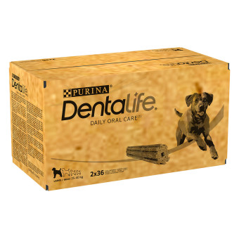 2x72db (48x106g) PURINA Dentalife fogápoló snack nagy testű kutyáknak - Kisállat kiegészítők webáruház - állateledelek