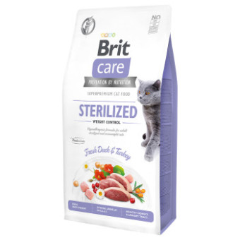 2x7kg Brit Care Grain-Free Sterilized Weight Control száraz macskatáp - Kisállat kiegészítők webáruház - állateledelek