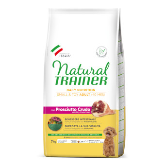 2x7kg Natural Trainer Adult Small & Toy Prosciutto Crudo száraz kutyatáp - Kisállat kiegészítők webáruház - állateledelek