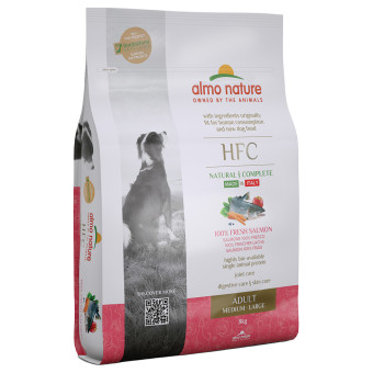 8kg Almo Nature HFC Adult M-L lazac száraz kutyatáp - Kisállat kiegészítők webáruház - állateledelek