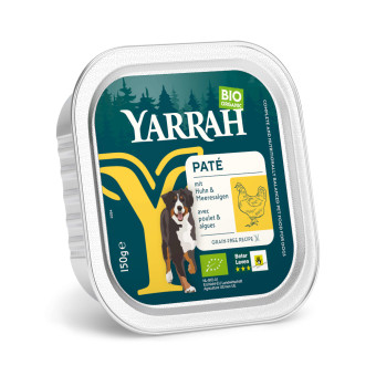 36x150g Yarrah Bio Paté Bio csirke & bio tengeri alga nedves kutyatáp - Kisállat kiegészítők webáruház - állateledelek