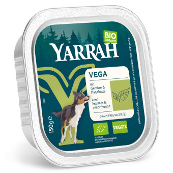 36x150g Yarrah Bio Vegetáriánus falatkák bio csipkebogyóval nedves kutyatáp - Kisállat kiegészítők webáruház - állateledelek