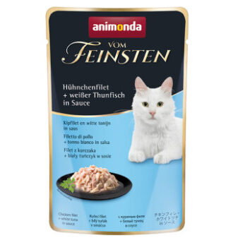 36x50g Animonda Vom Feinsten Adult Csirkefilé + fehér tonhal szószban nedves macskaeledel - Kisállat kiegészítők webáruház - állateledelek