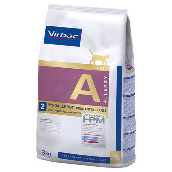 2x3kg Virbac Veterinary HPM Cat Allergy A2 száraz macskatáp - Kisállat kiegészítők webáruház - állateledelek