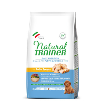 3x2kg Natural Trainer Puppy & Junior Small & Toy csirke száraz kutyatáp - Kisállat kiegészítők webáruház - állateledelek