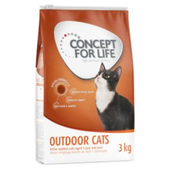 3x3kg Concept for Life Outdoor Cats száraz macskatáp javított receptúrával - Kisállat kiegészítők webáruház - állateledelek