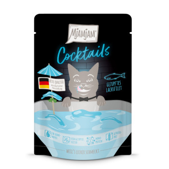 40x40g MjAMjAM Cocktails lazac nedves macskatáp - Kisállat kiegészítők webáruház - állateledelek