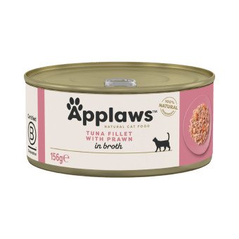 24x156g Applaws tonhal & garnéla hallében nedves macskatáp - Kisállat kiegészítők webáruház - állateledelek