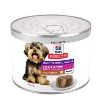 48x200g Hill's Science Plan Sensitive Stomach & Skin Small & Mini Mousse pulyka nedves kutyatáp - Kisállat kiegészítők webáruház - állateledelek