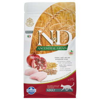 5kg Grain Chicken & Pomegranate Adult N&D Cat Ancestral száraz macskaeledel 5kg Grain Chicken & Pomegranate Adult N&D Cat Ancestral száraz macskatáp - Kisállat kiegészítők webáruház - állateledelek