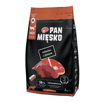 5kg Pan Mięsko Cat Medium marha szarvassal Medium száraz macskatáp - Kisállat kiegészítők webáruház - állateledelek