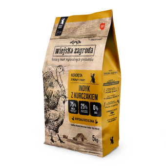 2x5kg Wiejska Zagroda Kitten pulyka csirkével száraz macskatáp - Kisállat kiegészítők webáruház - állateledelek