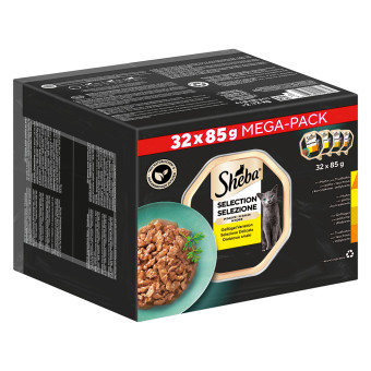 64x85g Sheba variációk tálcás multipack Selection szószban nedves macskatáp - Kisállat kiegészítők webáruház - állateledelek
